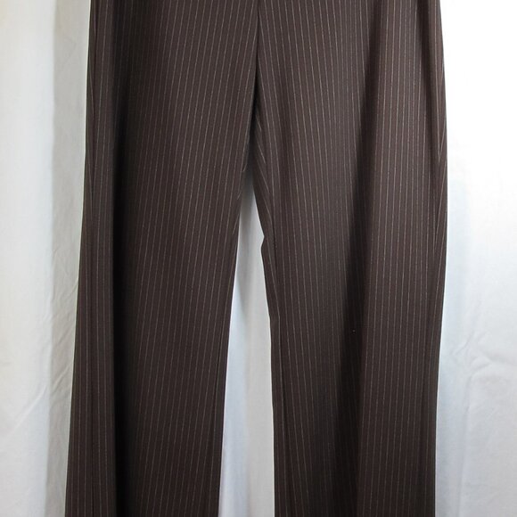 Trousers, New/ INC INTERNATIONAL CONCEPT/Tags/Size 8, Brown Pinstripe, Washable - Picture 3 of 9